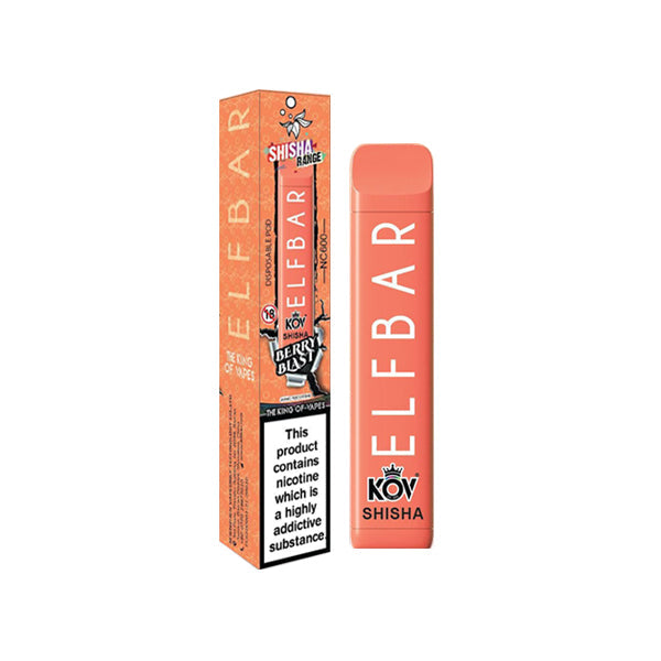 20mg Elf Bar Kov Shisha Range Disposable Vape Pod 600 Puffs