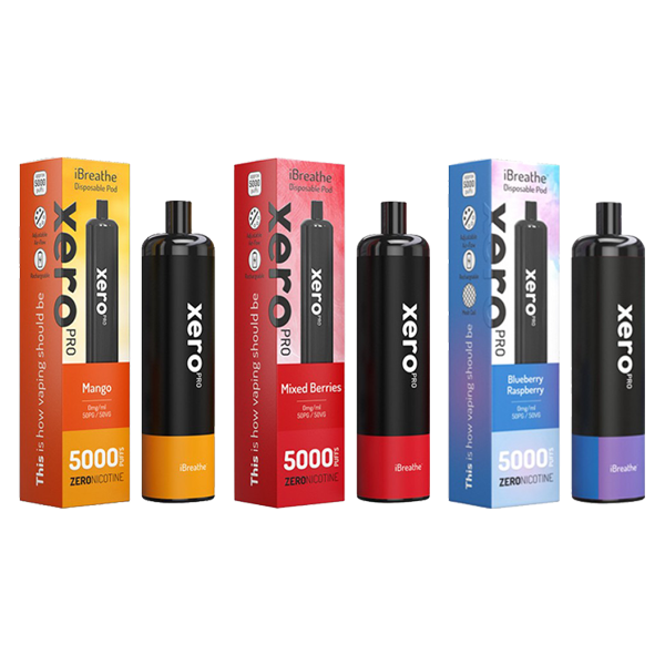 0mg iBreathe Xero Pro Disposable Vape Pod 5000 Puf...