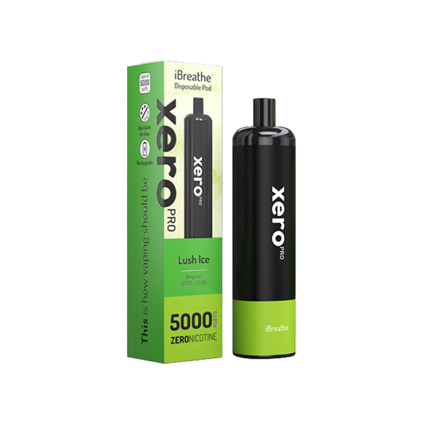 0mg iBreathe Xero Pro Disposable Vape Pod 5000 Puffs