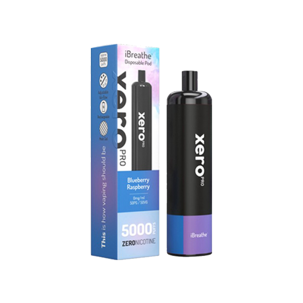 0mg iBreathe Xero Pro Disposable Vape Pod 5000 Puffs