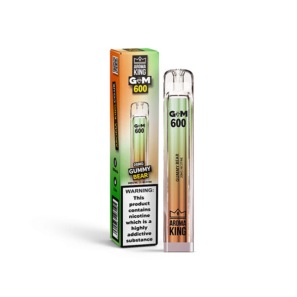 0mg Aroma King GEM 600 Disposable Vape Device 600 ...