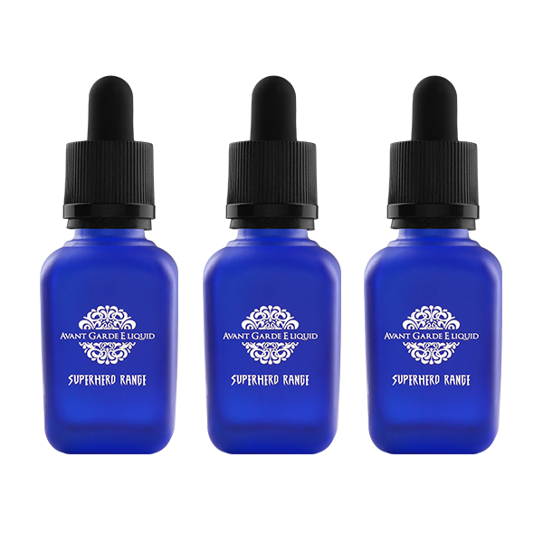 0mg Avant Garde E-liquid Superhero Range Range Glass Shortfill 30ml (V