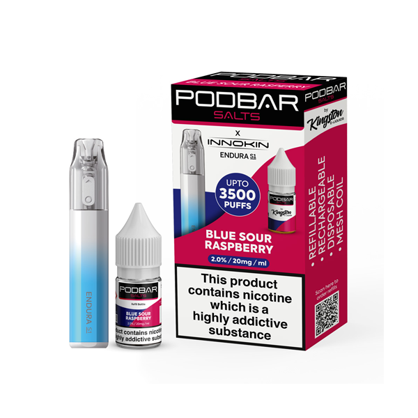 20mg Podbar Salts x Innokin Endura S1 Disposable Vape Kit 3500 Puffs