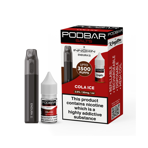 10mg Podbar Salts x Innokin Endura S1 Disposable V...