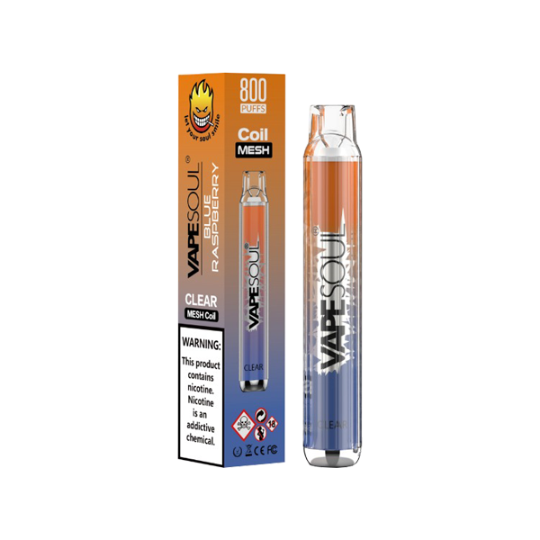 20mg VapeSoul Clear Disposable Vape Device 800 Puf...