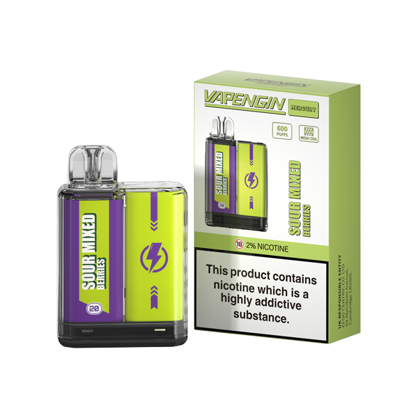 20mg Vapengin Mercury Disposable Vape Device 600 P...