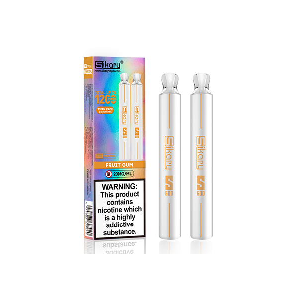 20mg Sikary S600 Twin Pack Disposable Vapes 1200 P...