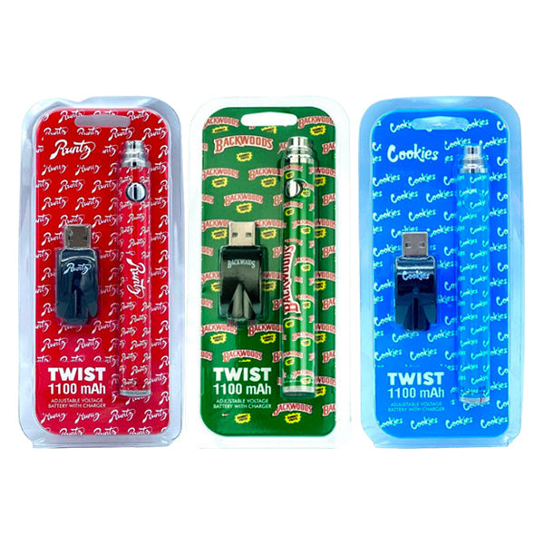 Twist 1100mAh Adjustable Vape Battery & USB Ch...