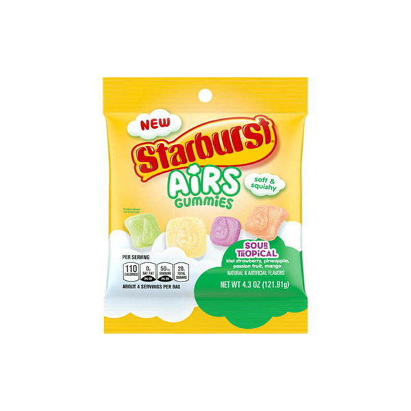 USA Starburst Air Gummies Sour Tropical Share Bag ...