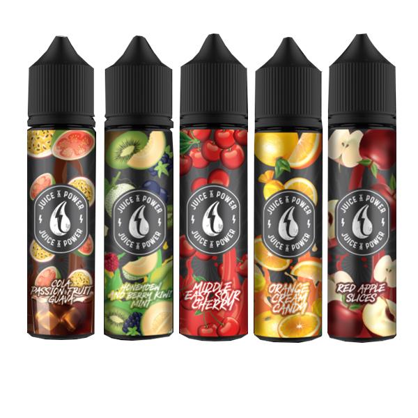 Juice N' Power Fruit Range 50ml Shortfill 0mg (70VG/30PG)