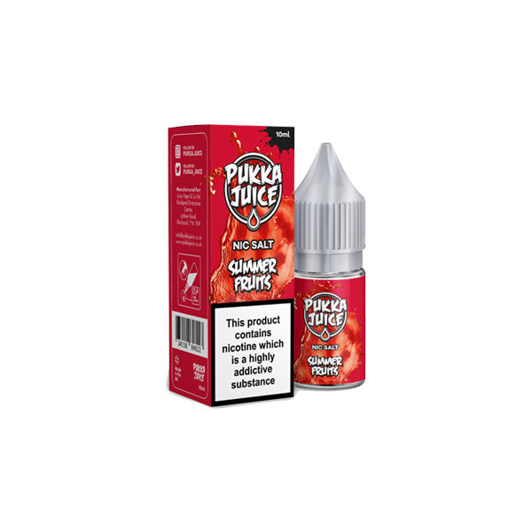 20MG Pukka Juice 10ML Flavoured Nic Salt (50VG/50P...