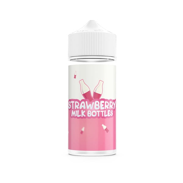 Strawberry Milk Bottles 100ml Shortfill 0mg (70VG-...