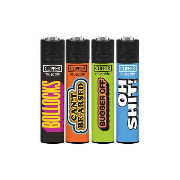 40 Clipper CP11RH Classic Flint Refillable Naughty Words Lighters -